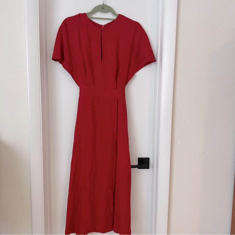 Equipment Red Midi Dress
